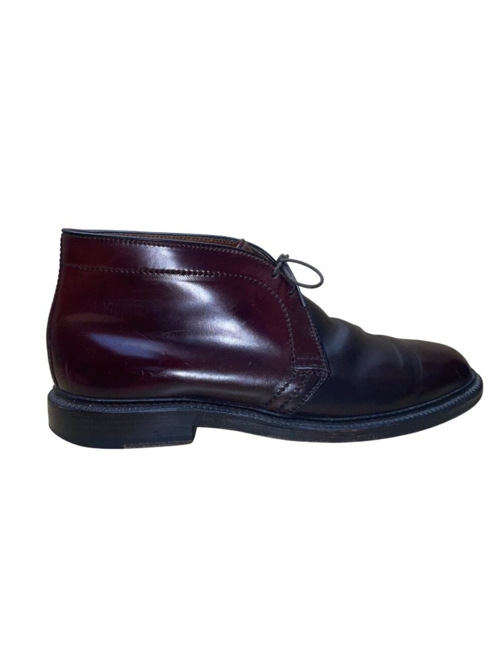 Alden Mens Burgundy Leather Chukka Boots Goodyear Welt Size 8.5